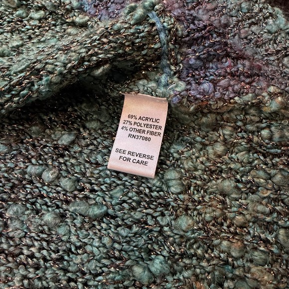 Womens Colorful Short Sleeve Bouclé Cardigan Sweater S Mermaid Festival Y2K - Picture 6 of 11